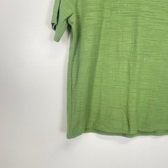 J. Crew Green Textured Short Sleeve Top - Picture 7 of 10